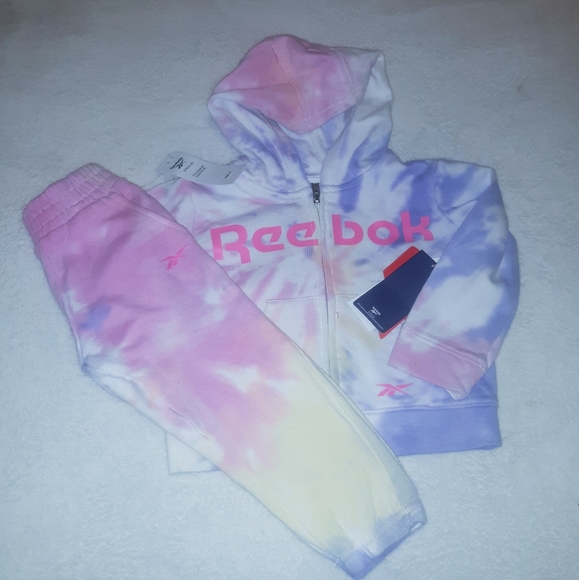 Reebok Girls 2pc Hooded Jogger Set - Picture 1 of 4